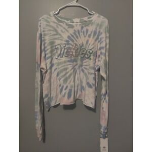Juniors Size 1X Dickies Tie Dye Long Sleeve Crop Top NWT *